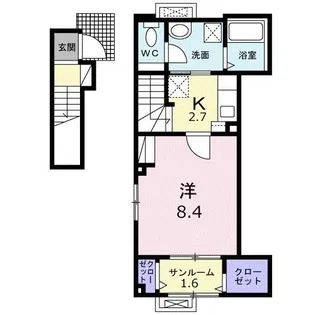 グリーンビレッジ【2階】の間取り