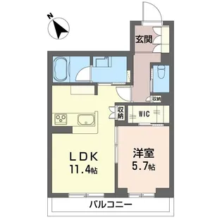 エフローレ東越谷リヴ・ゴーシュ【3階】の間取り