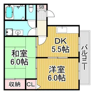 第3ハイツマツモト【1階】の間取り