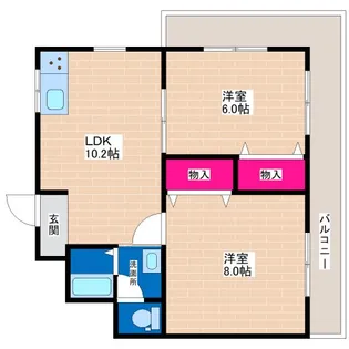ロンドンハイツ平野【4階】の間取り