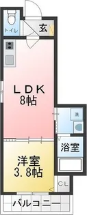 クラール川名【2階】の間取り