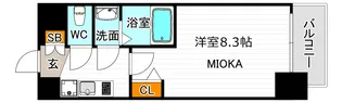 プレデコート北田辺【10階】の間取り