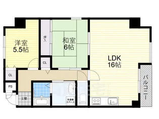 リベルテセオミ【5階】の間取り