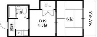 ロイヤルハイツ新深江【6階】の間取り