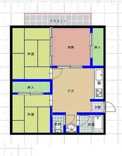 坂梨ハイツ【3階】の間取り