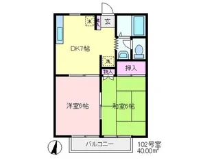 AGハイツ【1階】の間取り