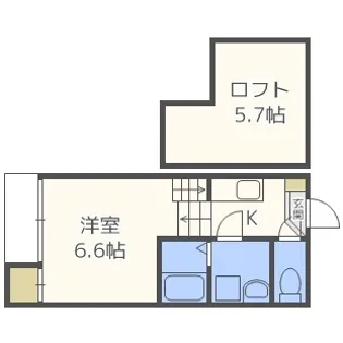tiare七隈【2階】の間取り