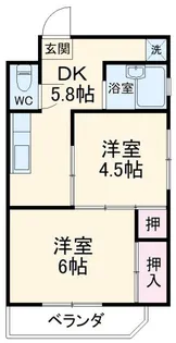 コーポ関根【4階】の間取り