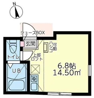 ユナイト二俣川ラムズデール【1階】の間取り