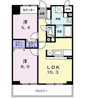 フォレスタ秋津【3階】の間取り