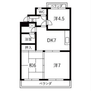 安田ハイツ【3階】の間取り