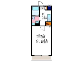 リバ-サイド高野【4階】の間取り
