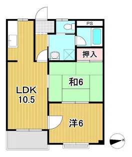 祥栄パルコA【2階】の間取り