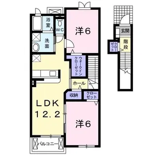 メゾン ヌフ ファミーエ【2階】の間取り