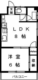 マンション 目黒区中根【3階】の間取り