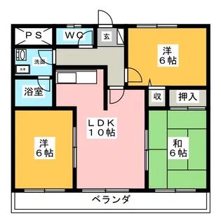 佐野クオリティーハイツ【3階】の間取り