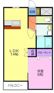 ヴィベール【1階】の間取り