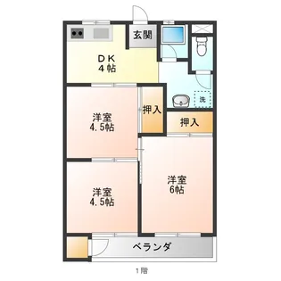 寺内マンション2【1階】の間取り