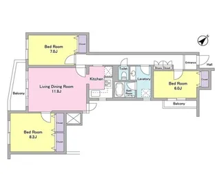 アビタシオン【1階】の間取り