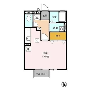 サンテラス雲雀ヶ丘【1階】の間取り
