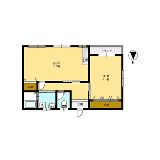 京都府綾部市神宮寺町下藤山【アパート】の間取り