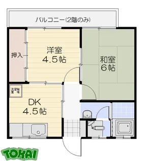 いこいハイツ【2階】の間取り