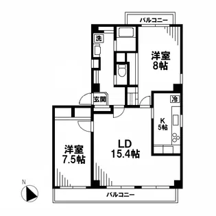 白金台フラッツ【2階】の間取り