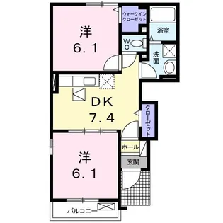 Flame Garden A【1階】の間取り