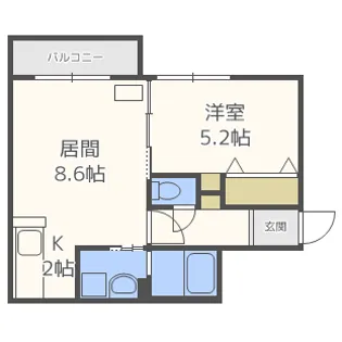 コムズ発寒【4階】の間取り