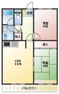 西明石グランドハイツ【1階】の間取り