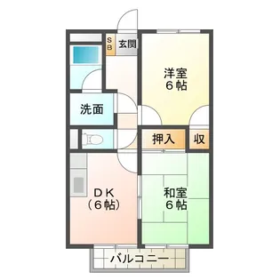2DKの間取り画像