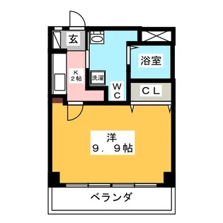 1Kの間取り画像