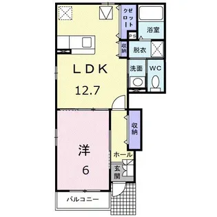 香川県高松市田村町【アパート】の間取り