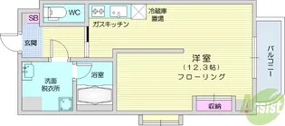 しゃとれ向山【1階】の間取り