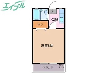 クレセールユタ【2階】の間取り