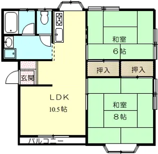 ハイム恵A【1階】の間取り