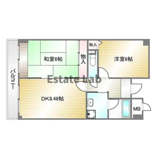 ミモザの館【2階】の間取り