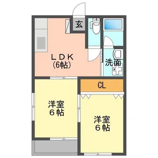 鹿児島県志布志市志布志町安楽【アパート】の間取り