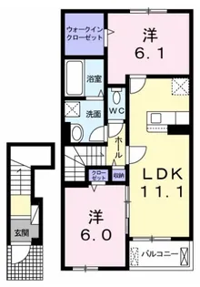 オイコス オニロ 阿波【2階】の間取り