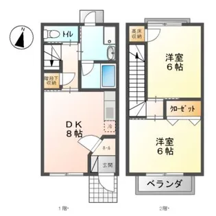 ルネージュK【2階】の間取り