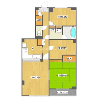 愛幸中葛西マンション【3階】の間取り