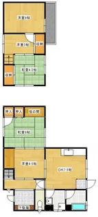 広島県広島市南区南大河町【一戸建】の間取り