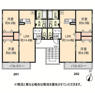 パルク西山台【2階】の間取り