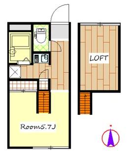 メゾンロイズ日乃出【1階】の間取り