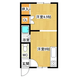 コーポラスみやび【2階】の間取り