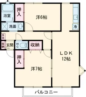 サンビレッジ松代 D【1階】の間取り