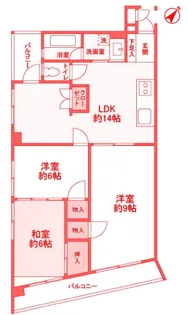 生麦第2マンション【4階】の間取り