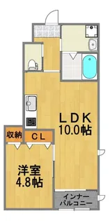 東京都福生市大字熊川【アパート】の間取り