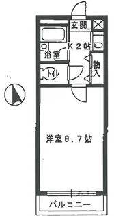 ドリーミーハイツ中里【2階】の間取り
