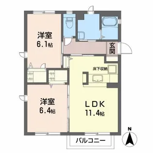 ホープフル【1階】の間取り